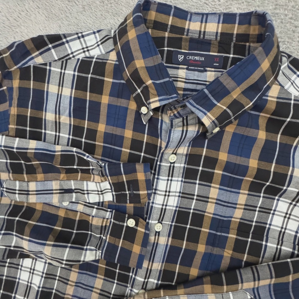 Cremieux Men's Plaid Shirt Size XL Long‎ Sleeve Button Front